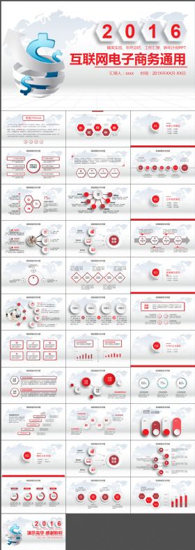 电子商务互联网+通用PPT模板