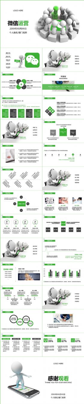 微信营销微信运营管理互联网电商PPT模板