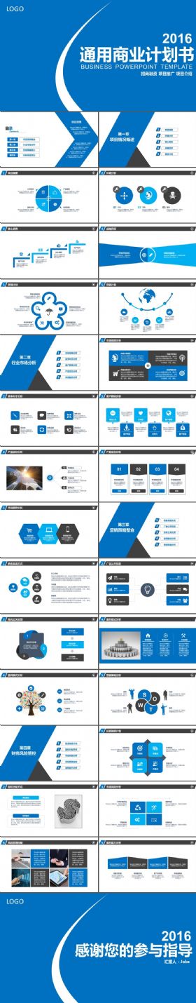 2016通用商业策划计划书PPT模板