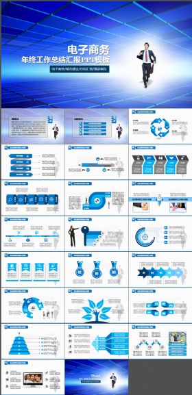 电子商务工作总结汇报运营报告PPT模板