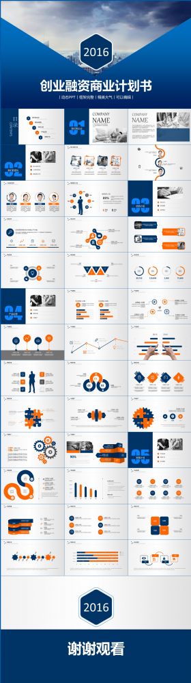 2016创业融资商业计划动态PPT模板