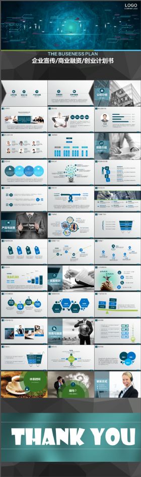 企业宣传商业融资创业计划书ppt