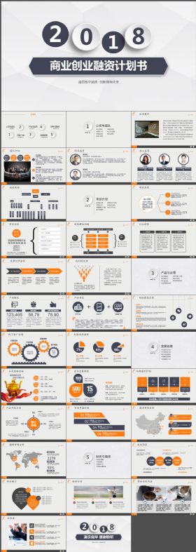 创业融资招商商业计划书PPT模板