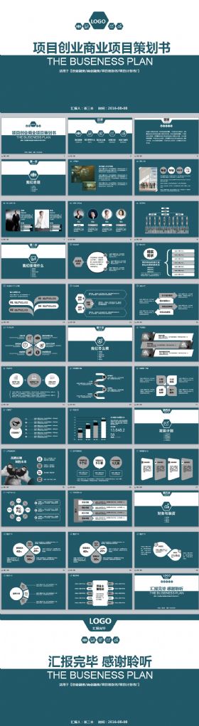 商业创业融资计划书PPT模板