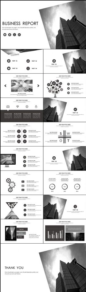 黑白至简时尚商务动感模板（动） 