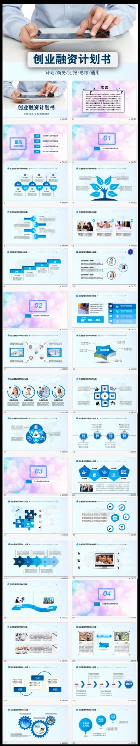 创业融资商业计划PPT模板