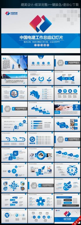 中国电力建设电建集团公司工作专用PPT