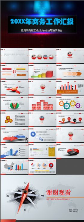 商务工作汇报PPT模板