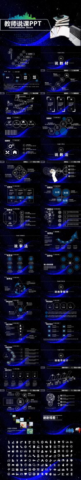 IOS高端框架完整手绘教师公开课说课教育培训职称评比课件讲课赛课小学初中PPT