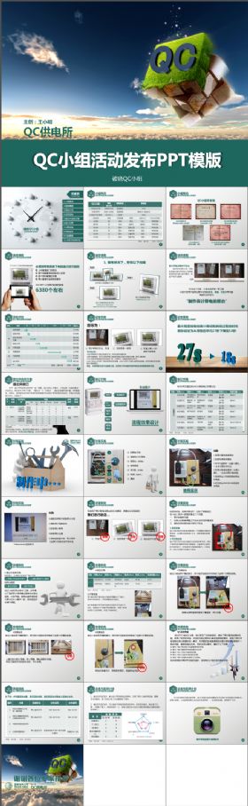 供电公司高压电变压器品管圈QC课题会议活动发布报告 动态PPT模板