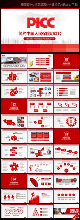 最新大气中国人民保险通用PPT