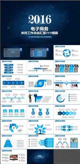 2016电子商务年终总结PPT模板