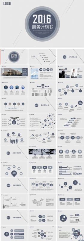 时尚商务个性商务计划书总结ppt模板