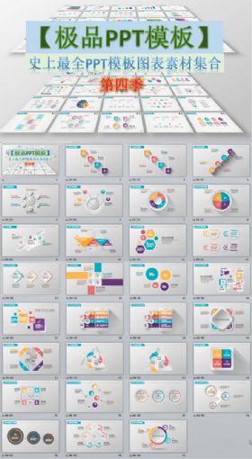 【极品PPT模板】史上最全PPT模板图表素材集合（第四季）
