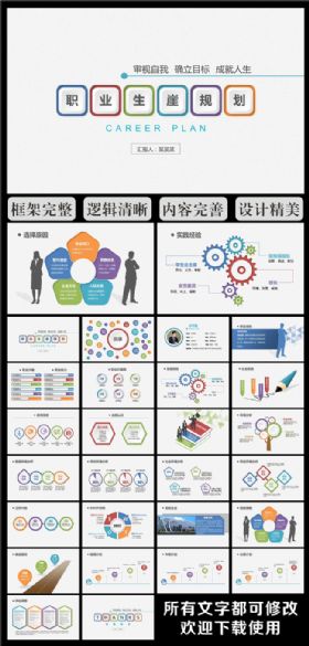 大学生职业生涯规划PPT动态模板