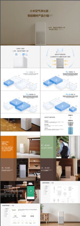 空气净化器产品介绍ppt模板