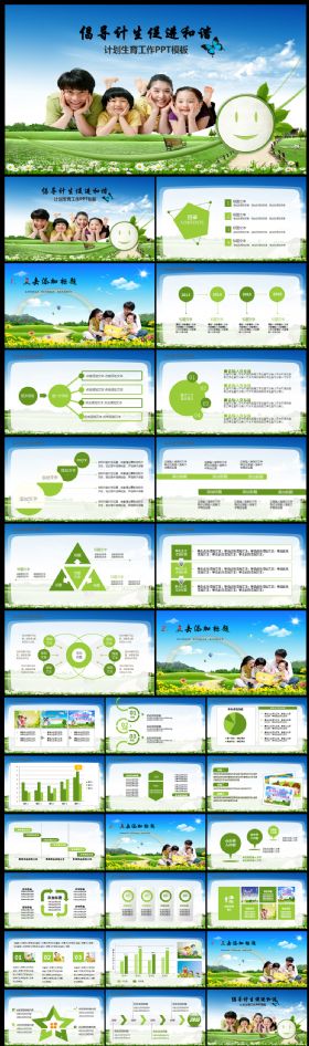 计划生育工作总结工作汇报工作计划PPT模板