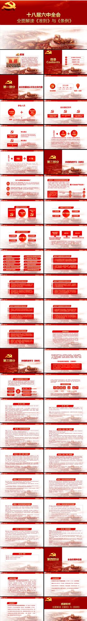 精细解读十八届六中全会《准则》与《条例》PPT模板