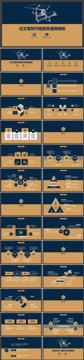 复古简约实用本科硕士毕业开题报告答辩PPT模板