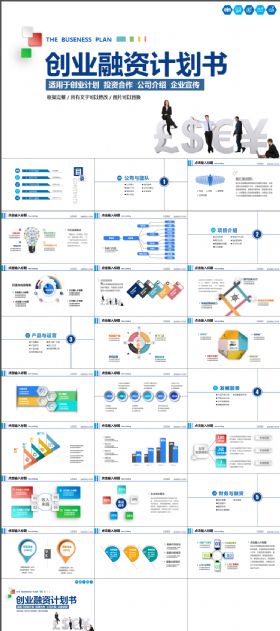 高端商务创业融资计划书ppt模板