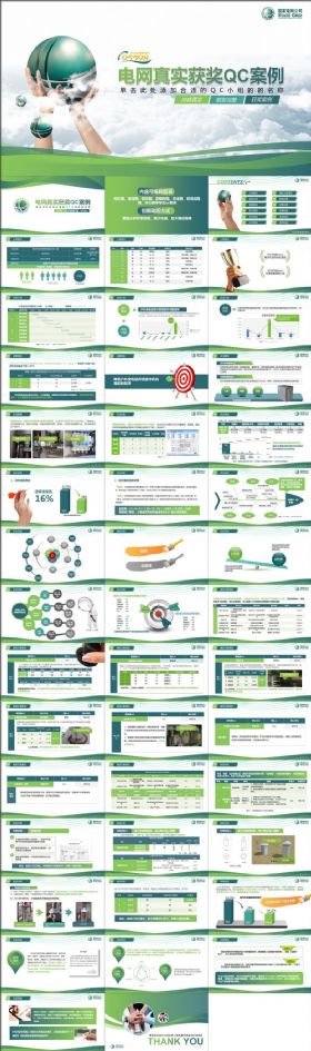 【极致设计】国家电网电力公司电业供电QC动态PPT模板