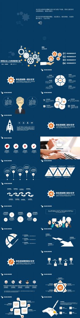 商用企业人力资源管理汇报ppt模板