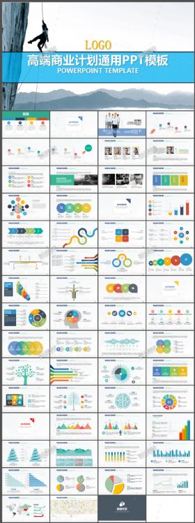 创意高端商业计划通用PPT模板