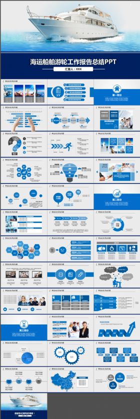 海运船舶游轮工作总结报告PPT