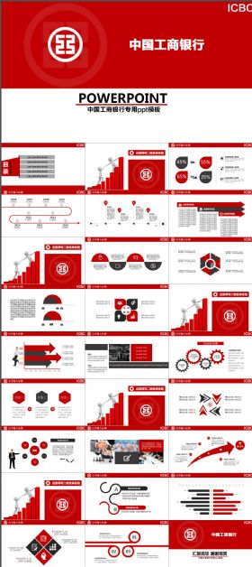 工商银行专用工作报告PPT