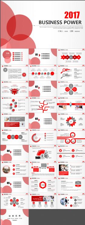 2017商务总结报告PPT模板