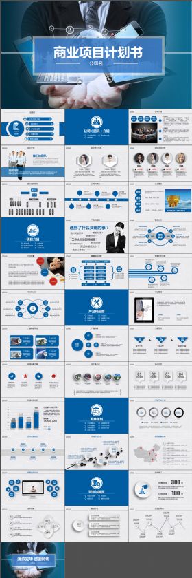 商业创业项目融资计划书PPT模板