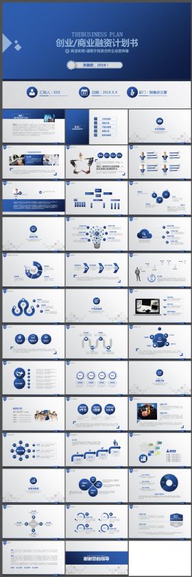 创业商业融资计划书PPT模板