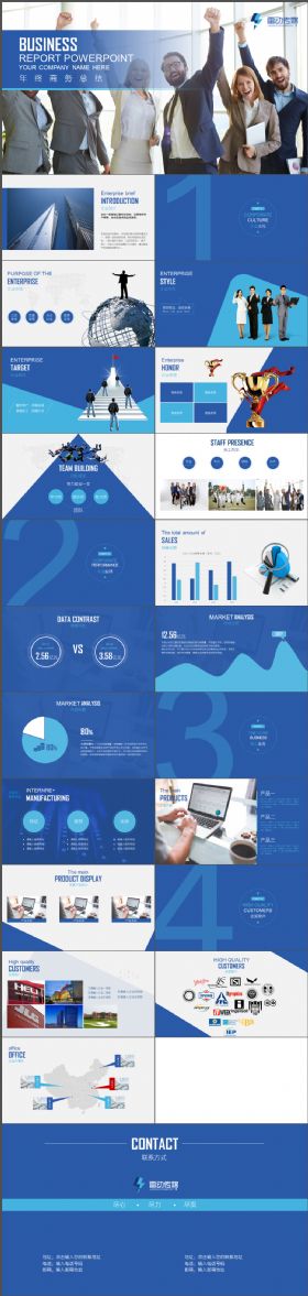 实用蓝色商务企业介绍模板