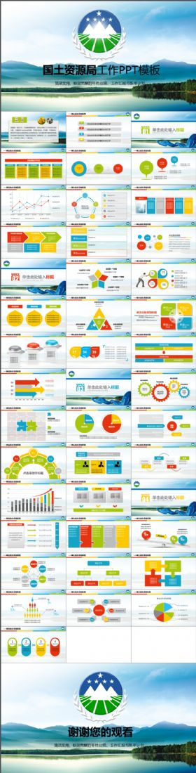 国土资源局国土局工作报告会议PPT模板