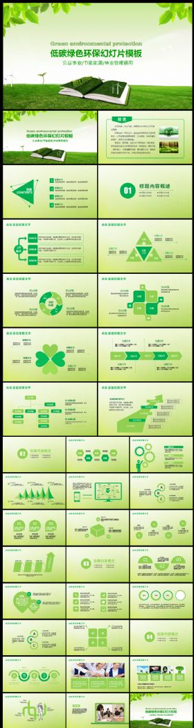 简约大气绿色环保公益能源节能林业管理通用计划书