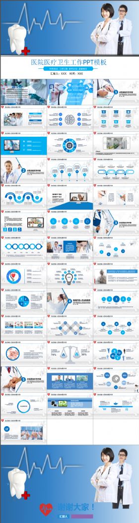 医疗药品医院卫生医学医生幻灯片PPT模板