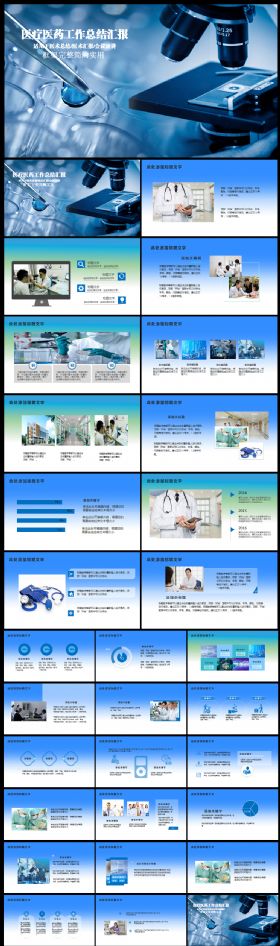大气医疗医药医生护士总结汇报ppt模板