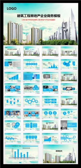 城市建筑规划房地产业绩销售商务合作汇报工作总结计划PPT模板