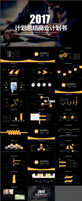 2017黄黑震撼商业计划书PPT