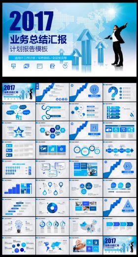 业务提升2017总结报告PPT