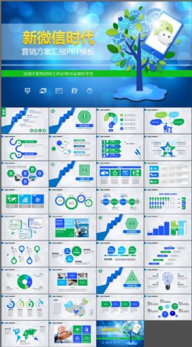 【微信营销】精美微信微营销行业解决方案互联网P2P通用PPT