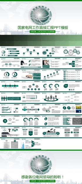 国家电网工作汇报述职报告通用ppt模板