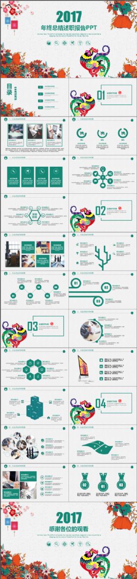 简约清新年终总结述职报告工作汇报PPT动态模板