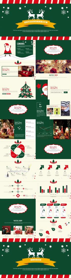 圣诞节营销策划活动提案工作汇报圣诞活动流程节目介绍PPT模板