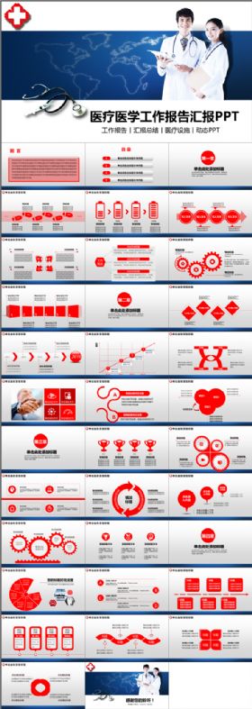 【演绎精品】医学行业 医疗报告 医疗医学 汇报总结 述职报告 医学答辩PPT模板