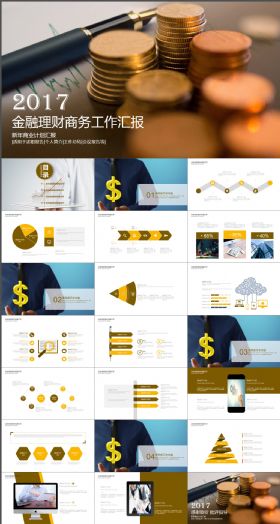 2017金融理财商务工作汇报PPT