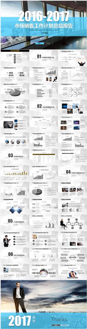 市场销售年度工作计划总结报告PPT模板