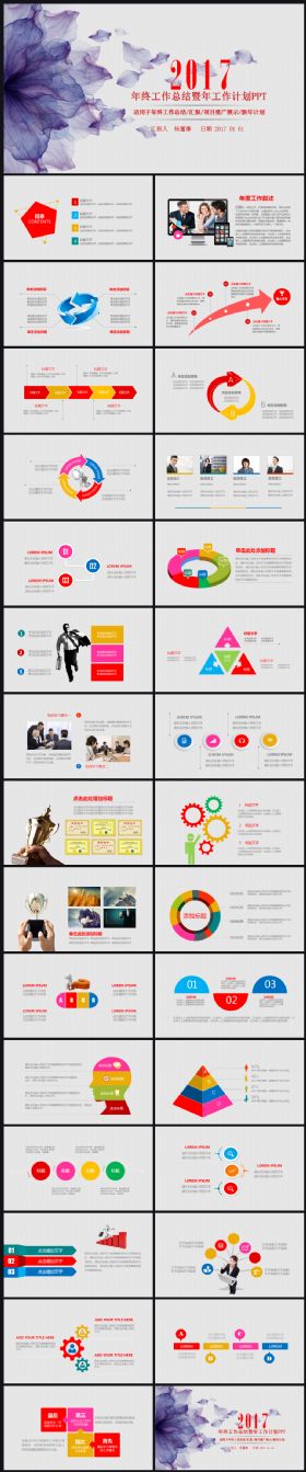 唯美2017年终总结汇报述职新年工作计划PPT [自动保存的]