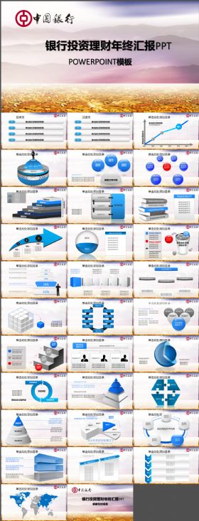 中国银行金融投资理财PPT模板