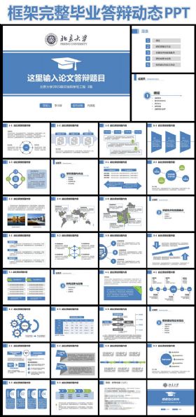 严谨大气学术风格毕业论文答辩PPT模板